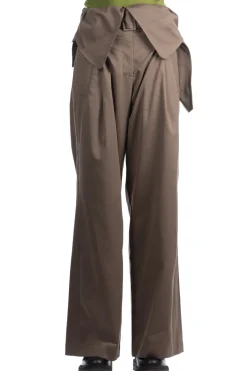 Discount JW Anderson Fold Over Trench Trousers - Smoke