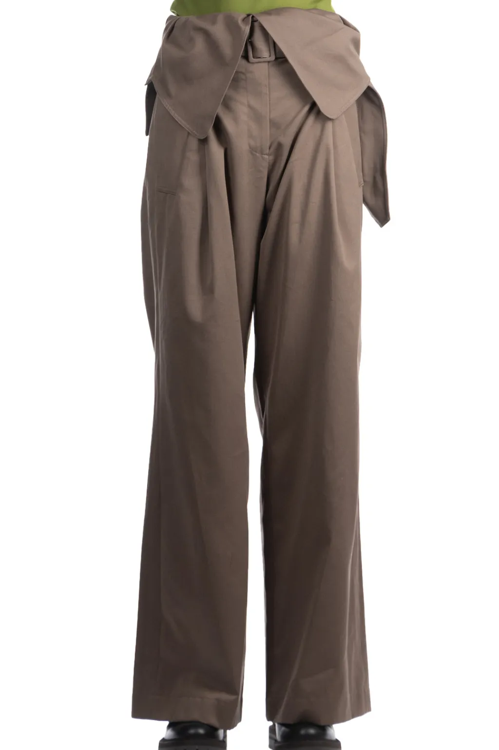 Discount JW Anderson Fold Over Trench Trousers - Smoke
