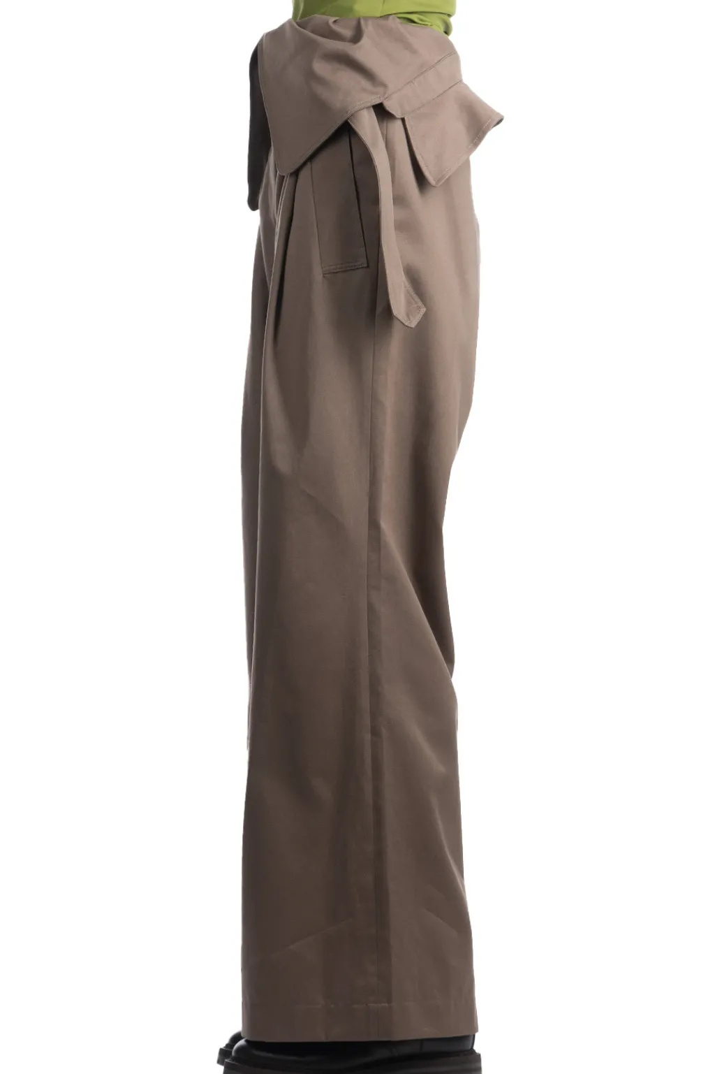 Discount JW Anderson Fold Over Trench Trousers - Smoke