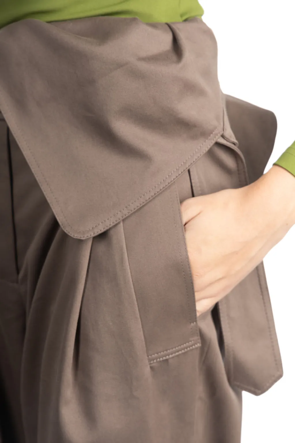 Discount JW Anderson Fold Over Trench Trousers - Smoke