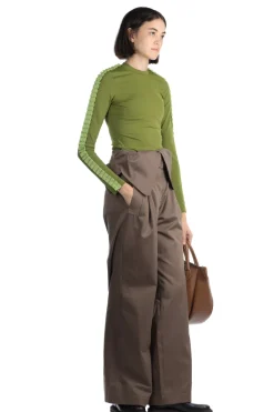 Discount JW Anderson Fold Over Trench Trousers - Smoke