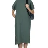 Hot Nachukara French Linen A-Line Dress - Green