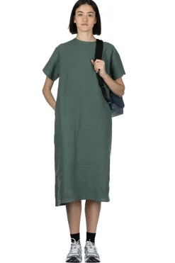 Hot Nachukara French Linen A-Line Dress - Green