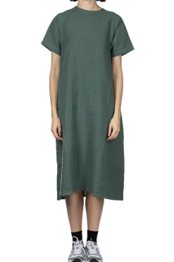 Hot Nachukara French Linen A-Line Dress - Green