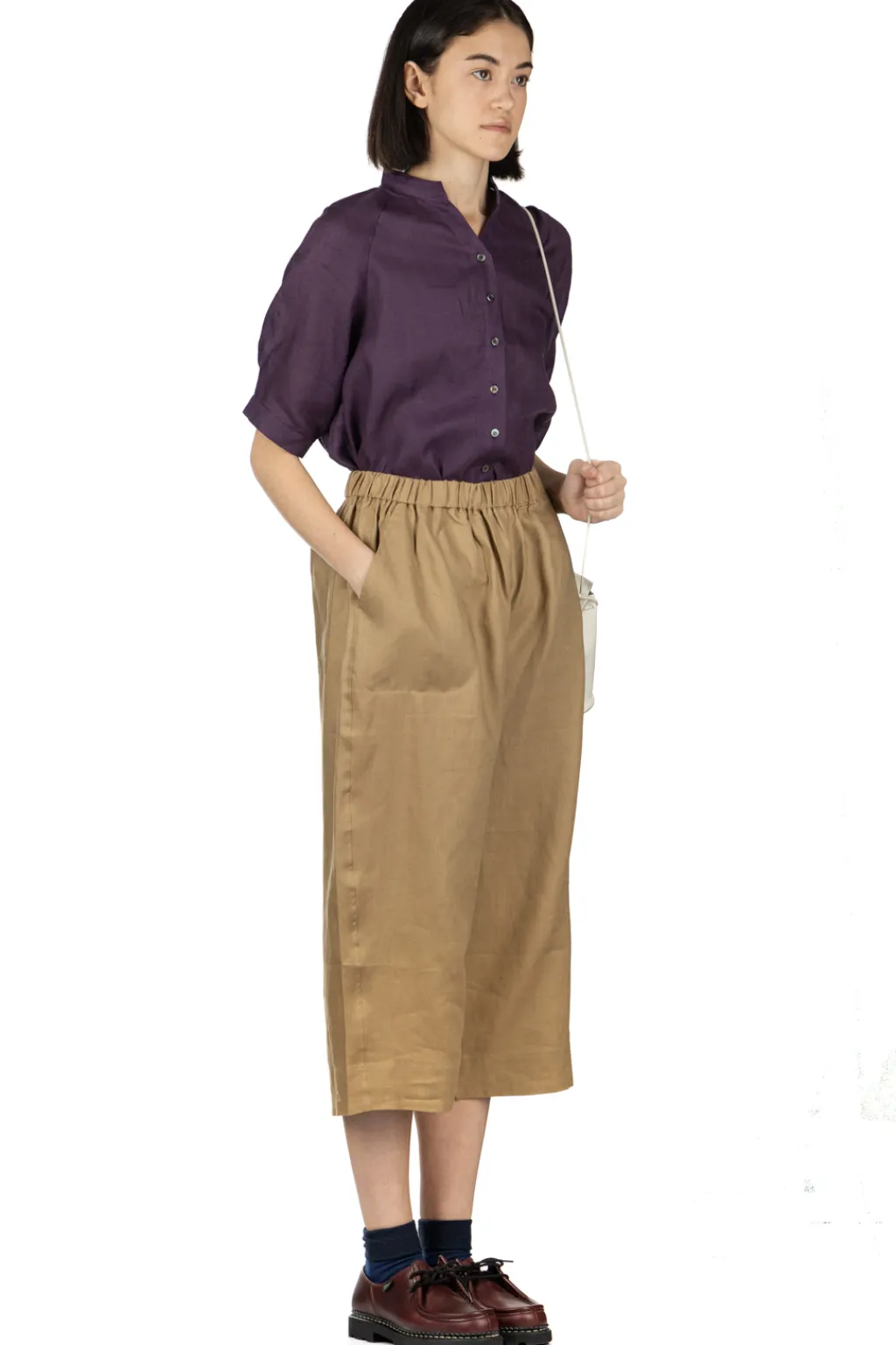 Outlet Nachukara French Linen Cocoon Pants - Beige