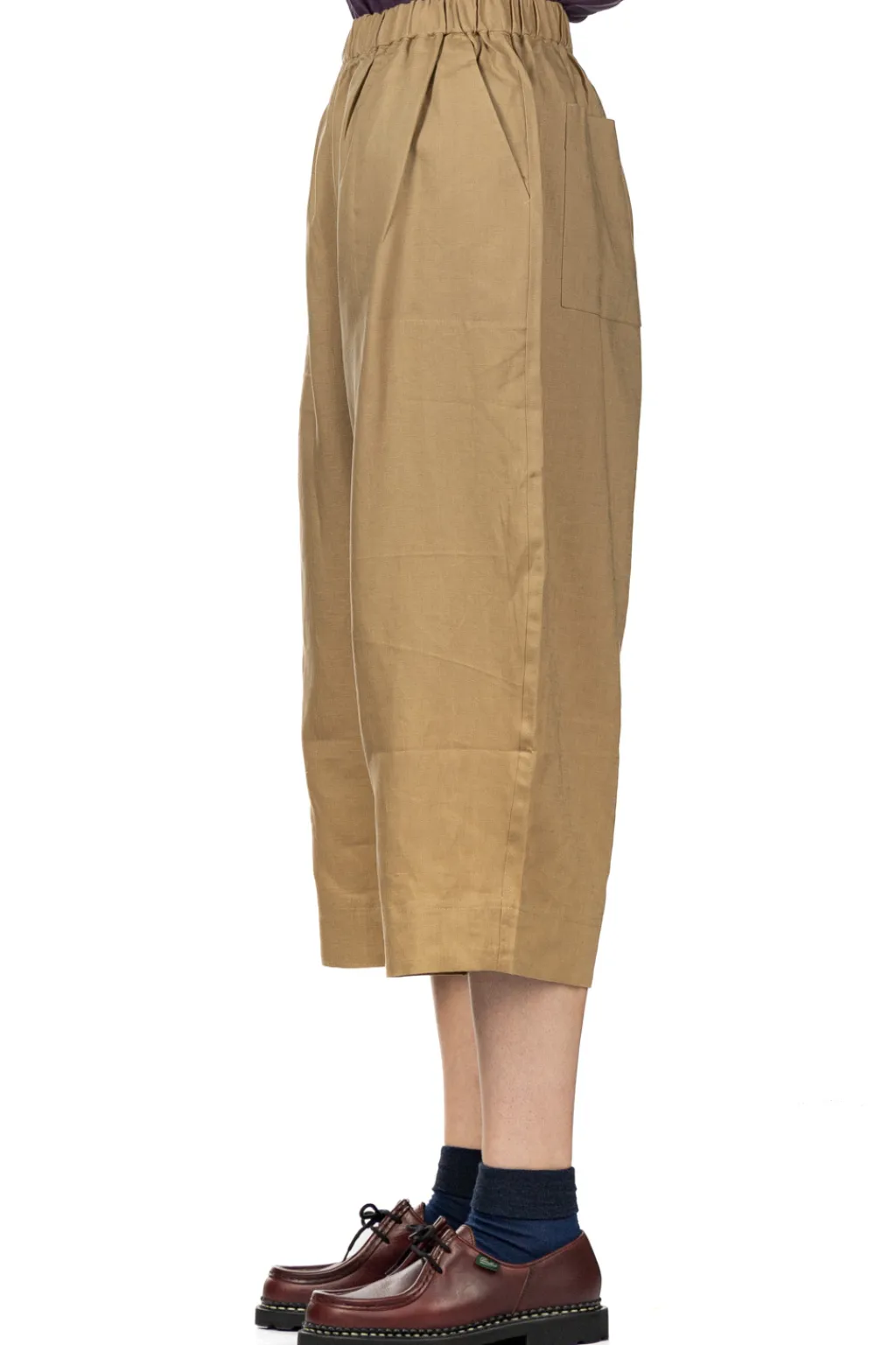 Outlet Nachukara French Linen Cocoon Pants - Beige