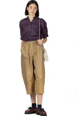Outlet Nachukara French Linen Cocoon Pants - Beige