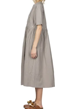 Clearance NARU French Linen Dress - Charcoal