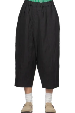 Outlet Nachukara French Linen Wrap Pants - Black