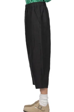 Outlet Nachukara French Linen Wrap Pants - Black