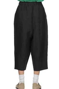 Outlet Nachukara French Linen Wrap Pants - Black