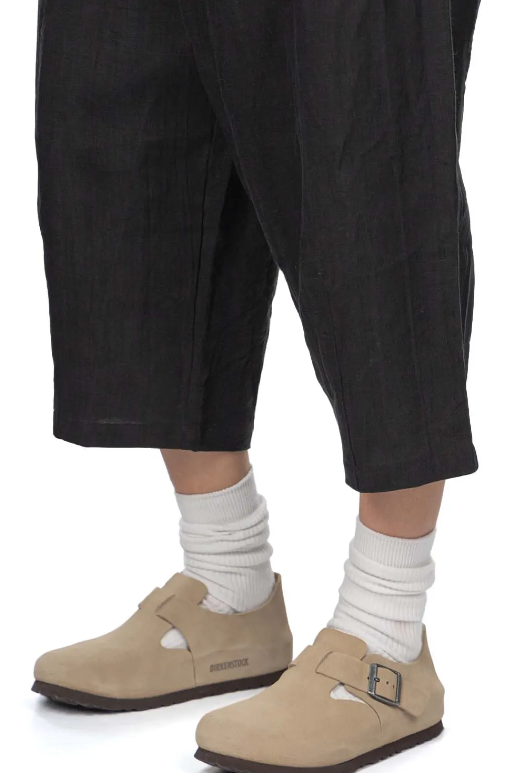 Outlet Nachukara French Linen Wrap Pants - Black