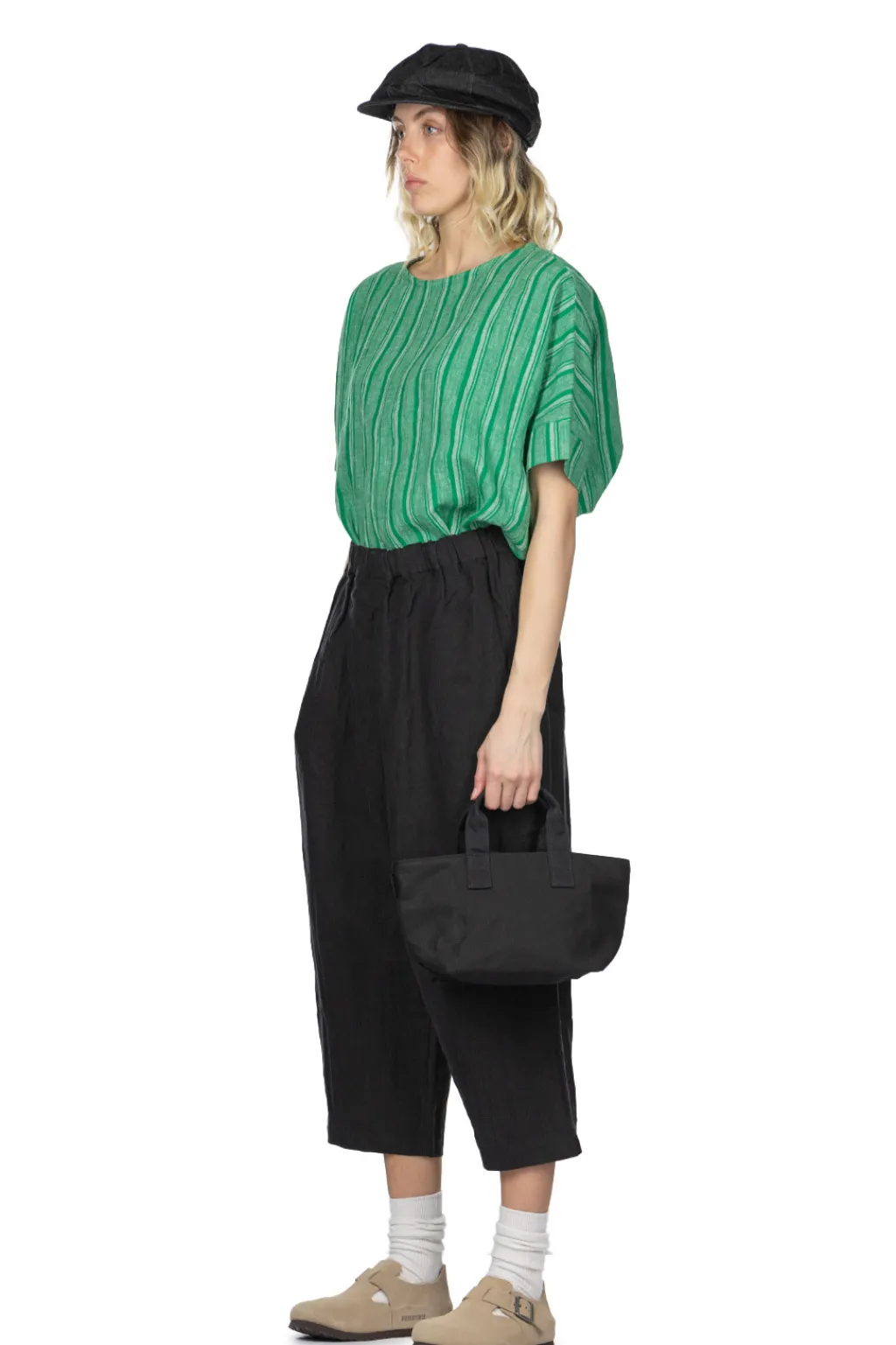 Outlet Nachukara French Linen Wrap Pants - Black
