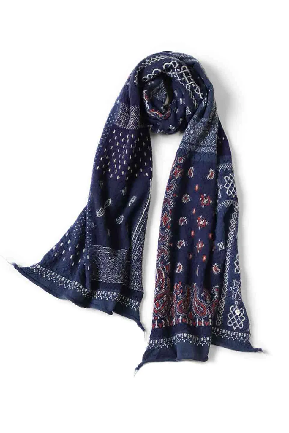 Best Kapital Fulling Wool HAPPY Scarf Bandana Patchwork - 3 Colors