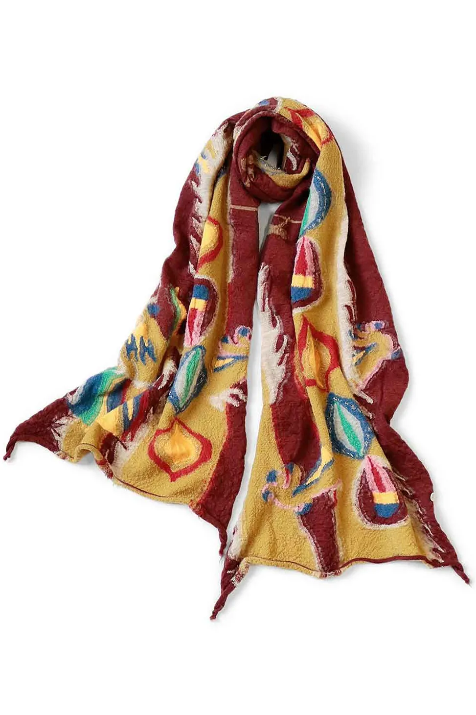 Clearance Kapital Fulling Wool HAPPY Scarf DRAGON DANCE - 3 Color Choices