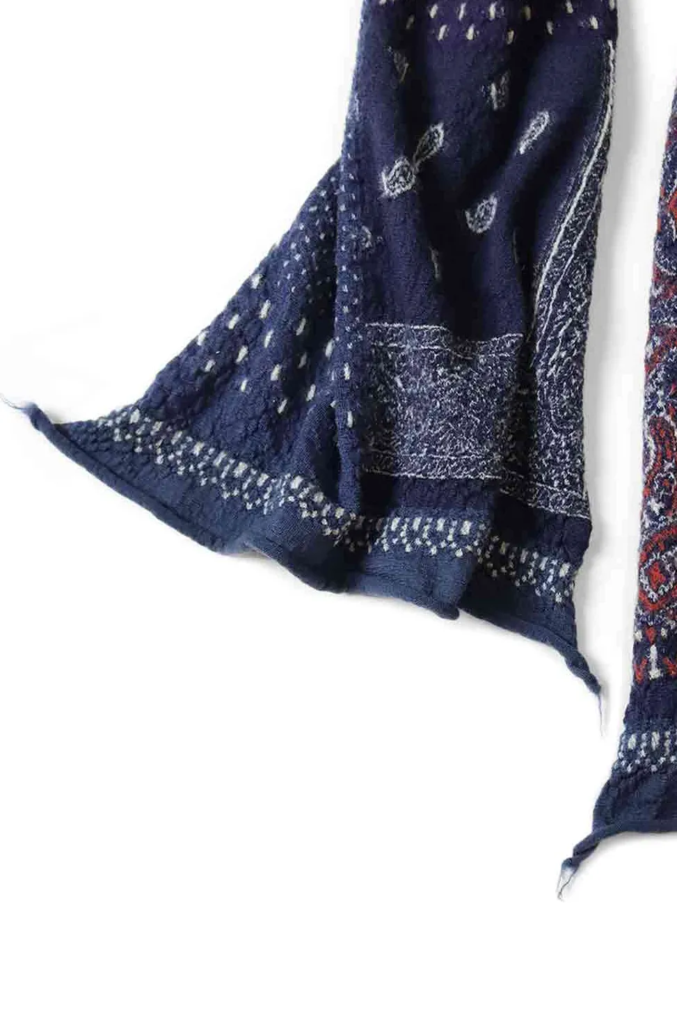 Best Kapital Fulling Wool HAPPY Scarf Bandana Patchwork - 3 Colors