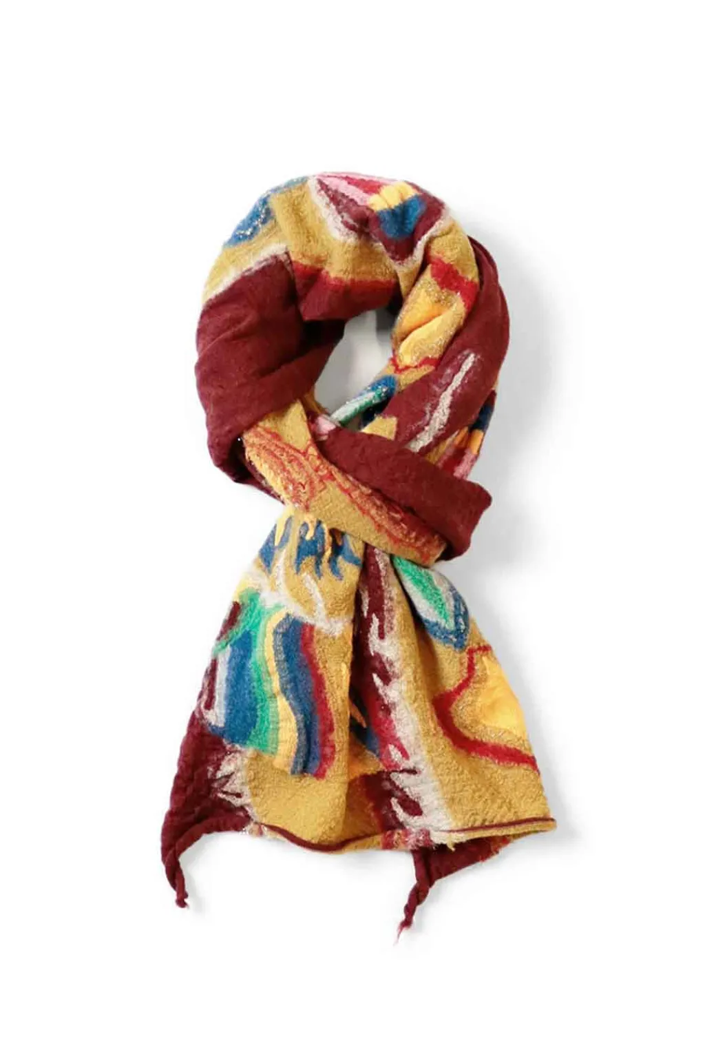 Hot Kapital Fulling Wool HAPPY Scarf DRAGON DANCE - 3 Color Choices