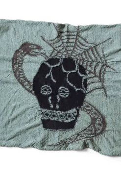 Discount Kapital Fulling Wool Scarf COPTIC SKULL - Green