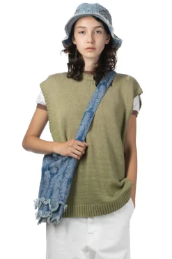 Clearance Kapital 5G Cotton Knit BONE Vest - Khaki