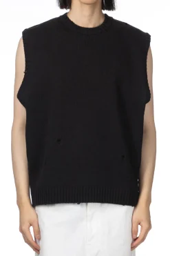 Clearance Kapital 5G Cotton Knit BONE Vest - Black