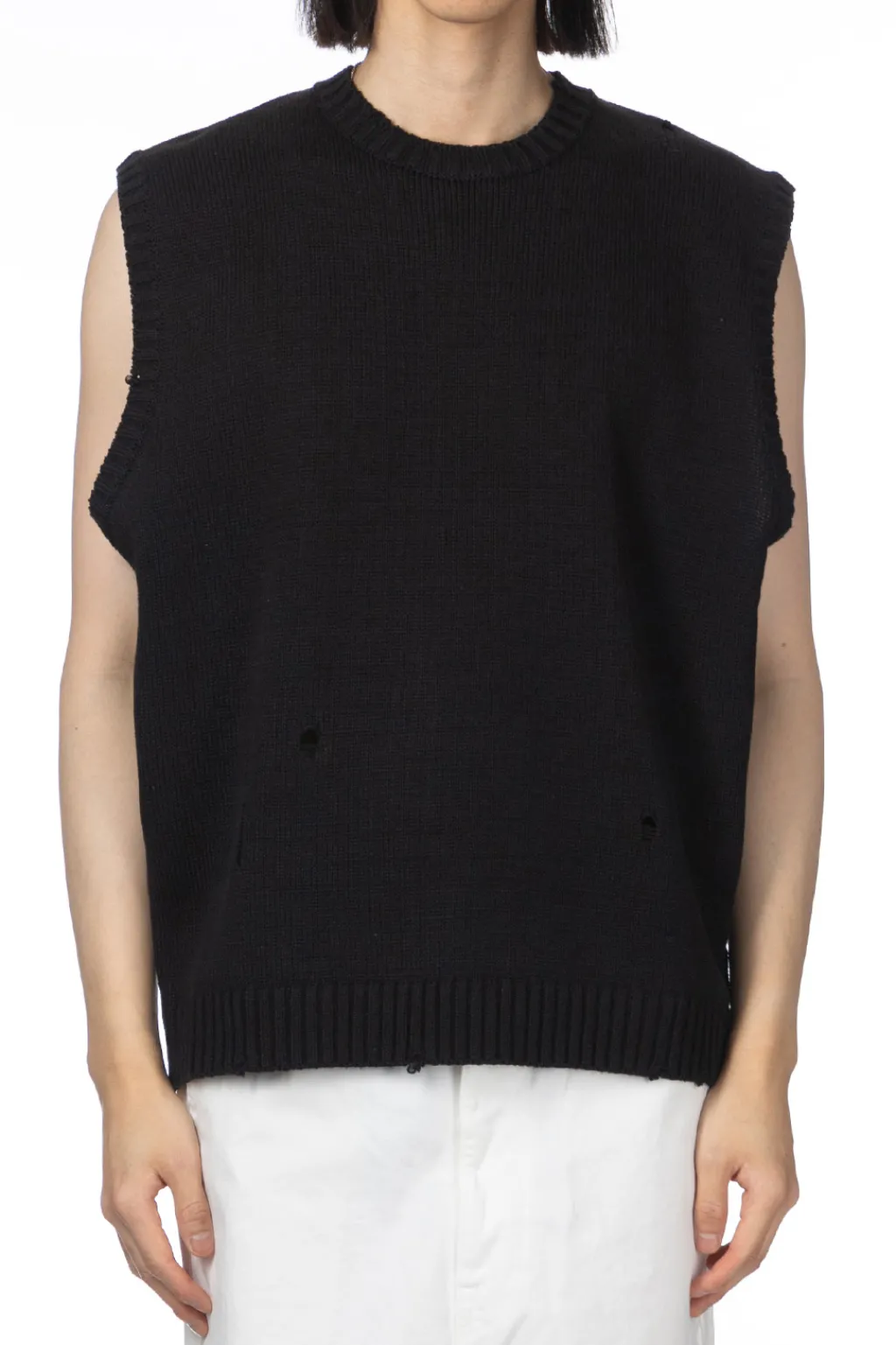 Clearance Kapital 5G Cotton Knit BONE Vest - Black