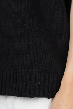 Clearance Kapital 5G Cotton Knit BONE Vest - Black