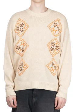 Outlet Kapital 5G Cotton Knit KOOKIE Crew Sweater - Natural