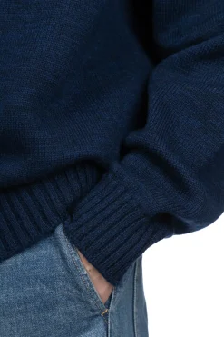 Best Kapital 8G Cotton Wool NICKLE 4 Half ZIP Sweater - Navy