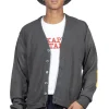 Fashion Kapital 10G ECO Knit Elbow CONEYBOWY Short Cardigan - Grey