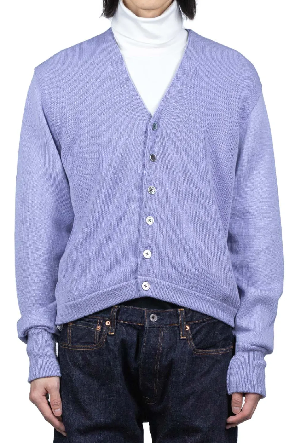 New Kapital 10G ECO Knit Elbow CONEYBOWY Short Cardigan - Violet