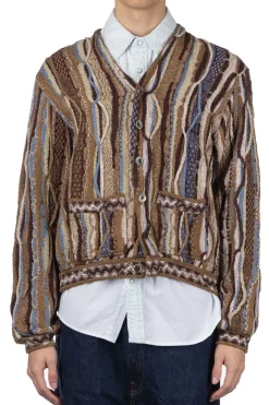 Best Kapital 7G Knit Gaudy Short Cardigan - Golden Brown