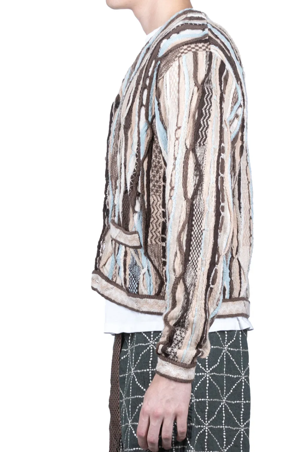 New Kapital 7G Knit GAUDY Short Cardigan - Brown