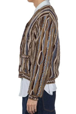 Best Kapital 7G Knit Gaudy Short Cardigan - Golden Brown