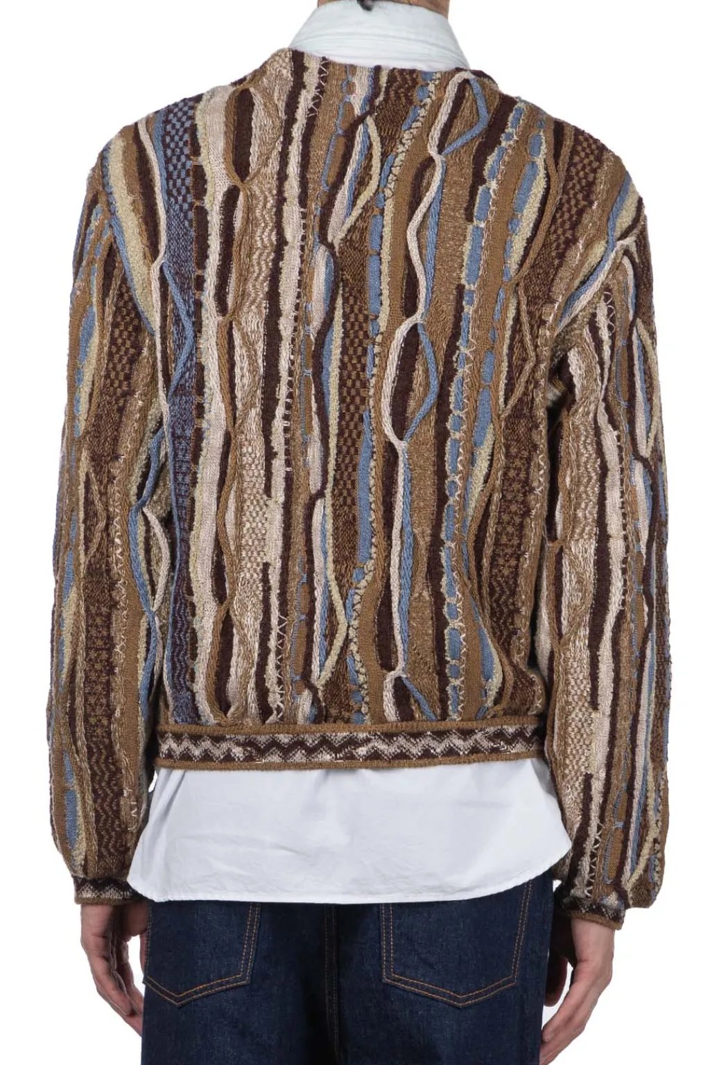 Best Kapital 7G Knit Gaudy Short Cardigan - Golden Brown
