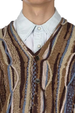 Best Kapital 7G Knit Gaudy Short Cardigan - Golden Brown