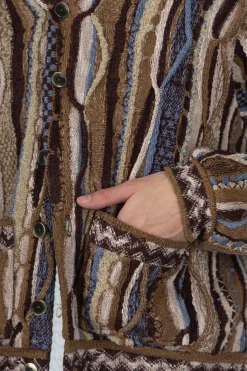 Best Kapital 7G Knit Gaudy Short Cardigan - Golden Brown