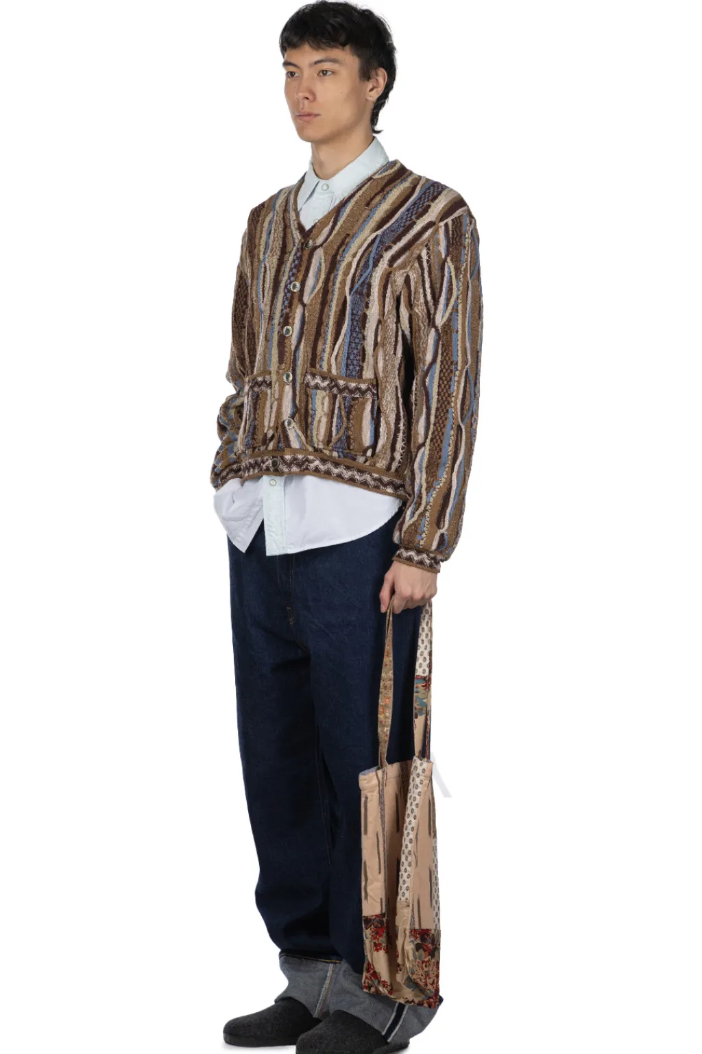Best Kapital 7G Knit Gaudy Short Cardigan - Golden Brown