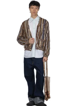 Best Kapital 7G Knit Gaudy Short Cardigan - Golden Brown