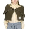 Best Kapital 7G Rib Knit ZIP UP Cape - Khaki