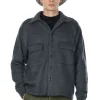Clearance Kapital 7G Shaggy Knit Board Shirt - Blue Grey