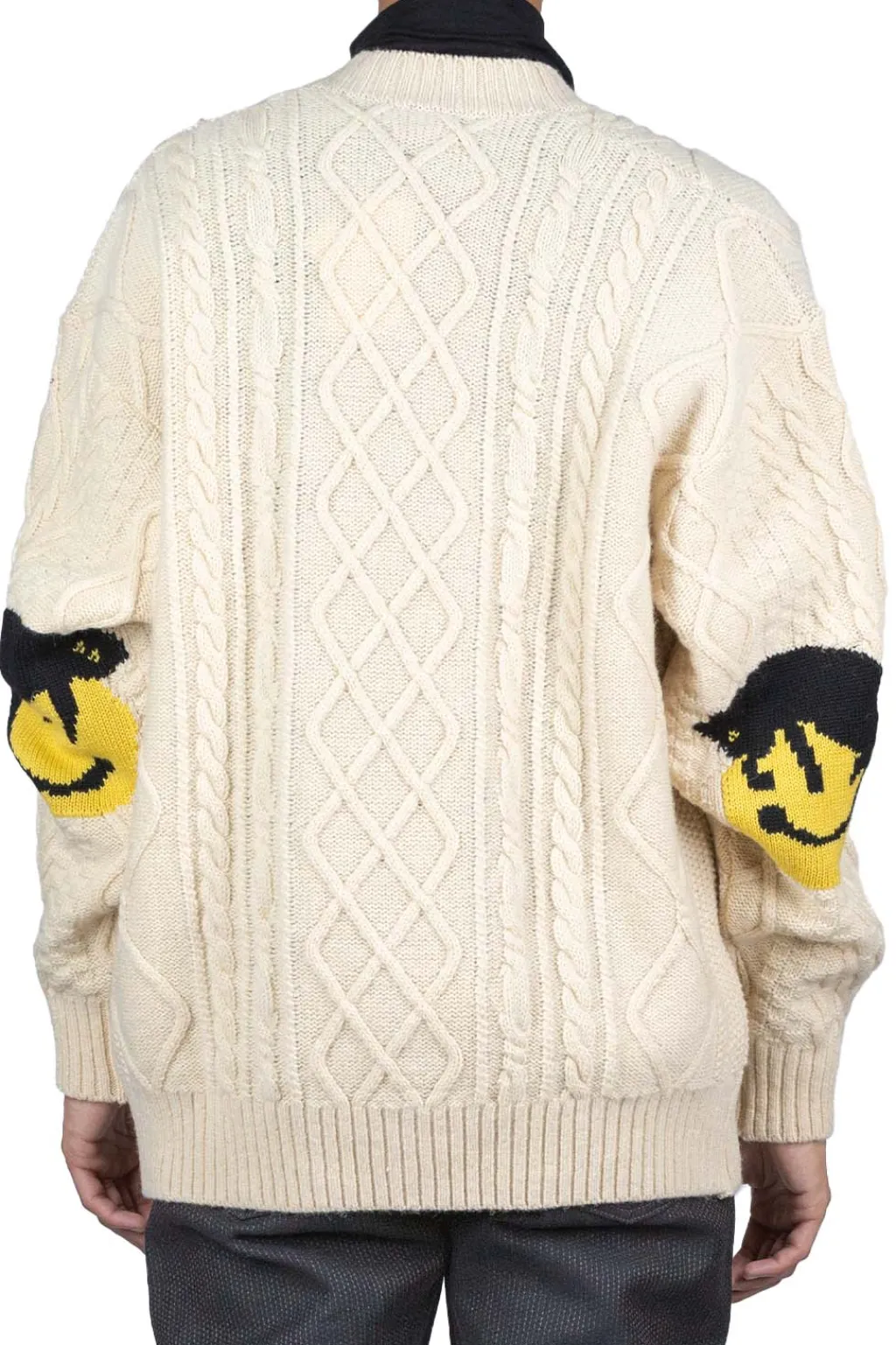 Hot Kapital 5G Wool Cable Knit Elbow-CAPITAL Cardigan - Natural