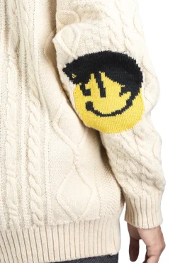 Hot Kapital 5G Wool Cable Knit Elbow-CAPITAL Cardigan - Natural