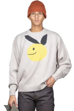 New Kapital 7G Wool Crew Sweater (CONEYBOWY) - Beige