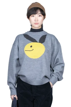 Outlet Kapital 7G Wool Crew Sweater (CONEYBOWY) - Grey