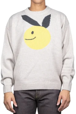 New Kapital 7G Wool Crew Sweater (CONEYBOWY) - Beige