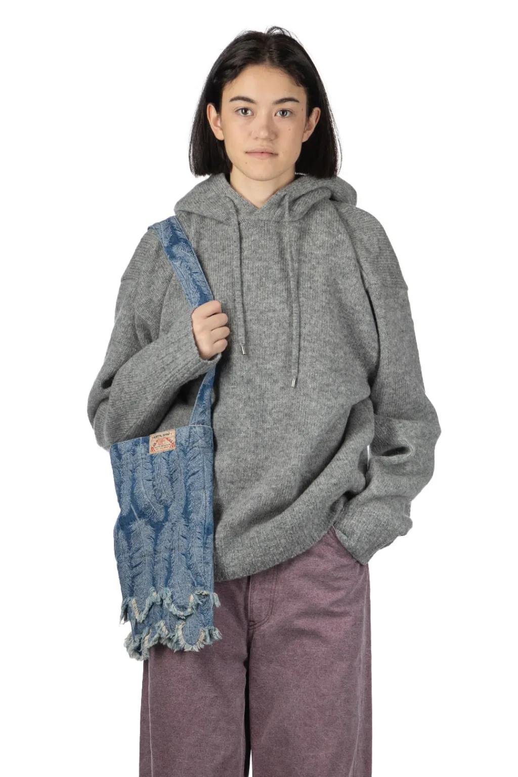 Outlet Kapital 5G Wool Hood Sweater (SPEAKEASY Embroidery) - Grey