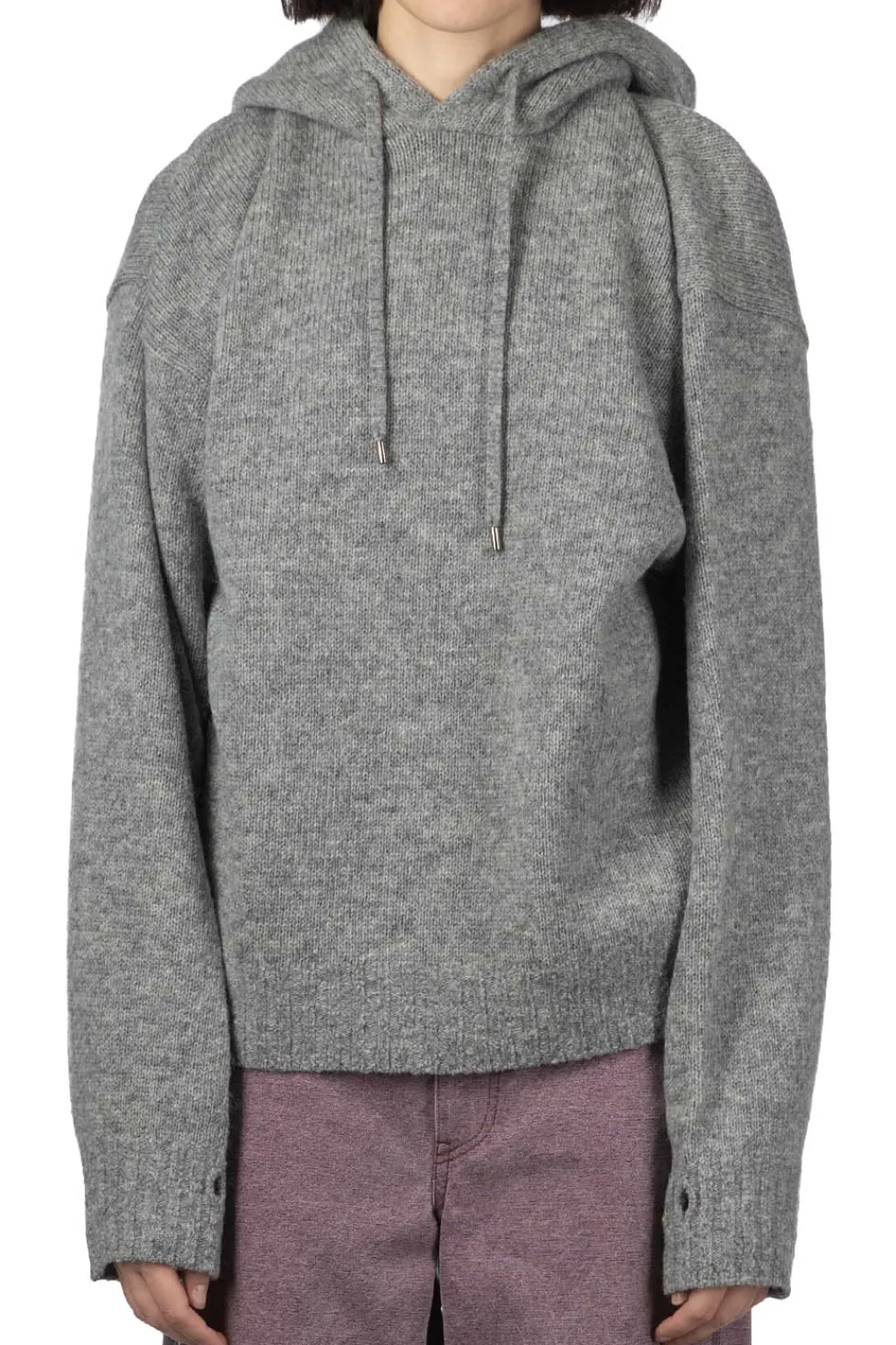 Outlet Kapital 5G Wool Hood Sweater (SPEAKEASY Embroidery) - Grey