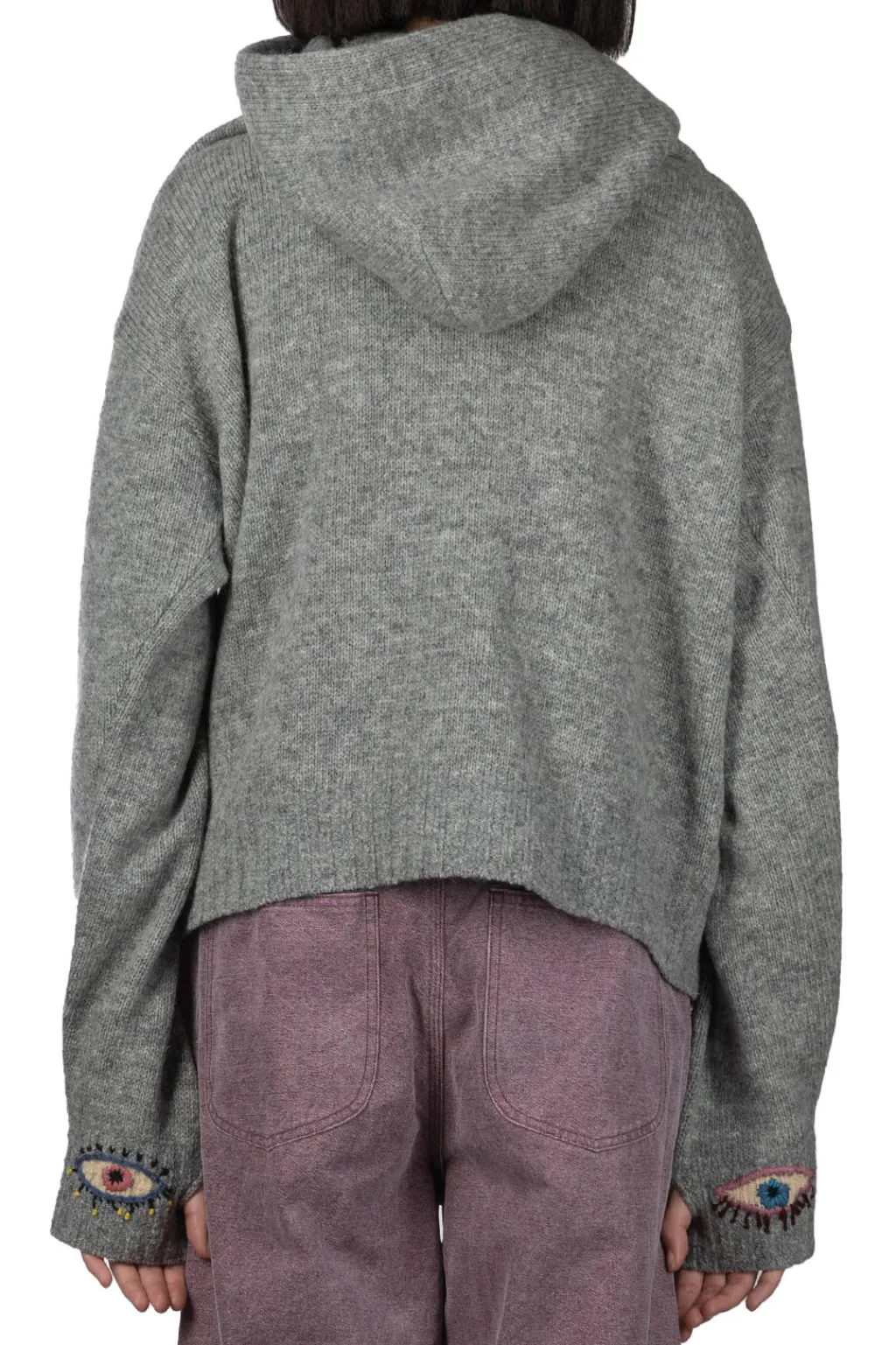 Outlet Kapital 5G Wool Hood Sweater (SPEAKEASY Embroidery) - Grey
