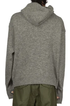 Discount Kapital 5G Wool Hood Sweater (SPEAKEASY Embroidery) - Grey