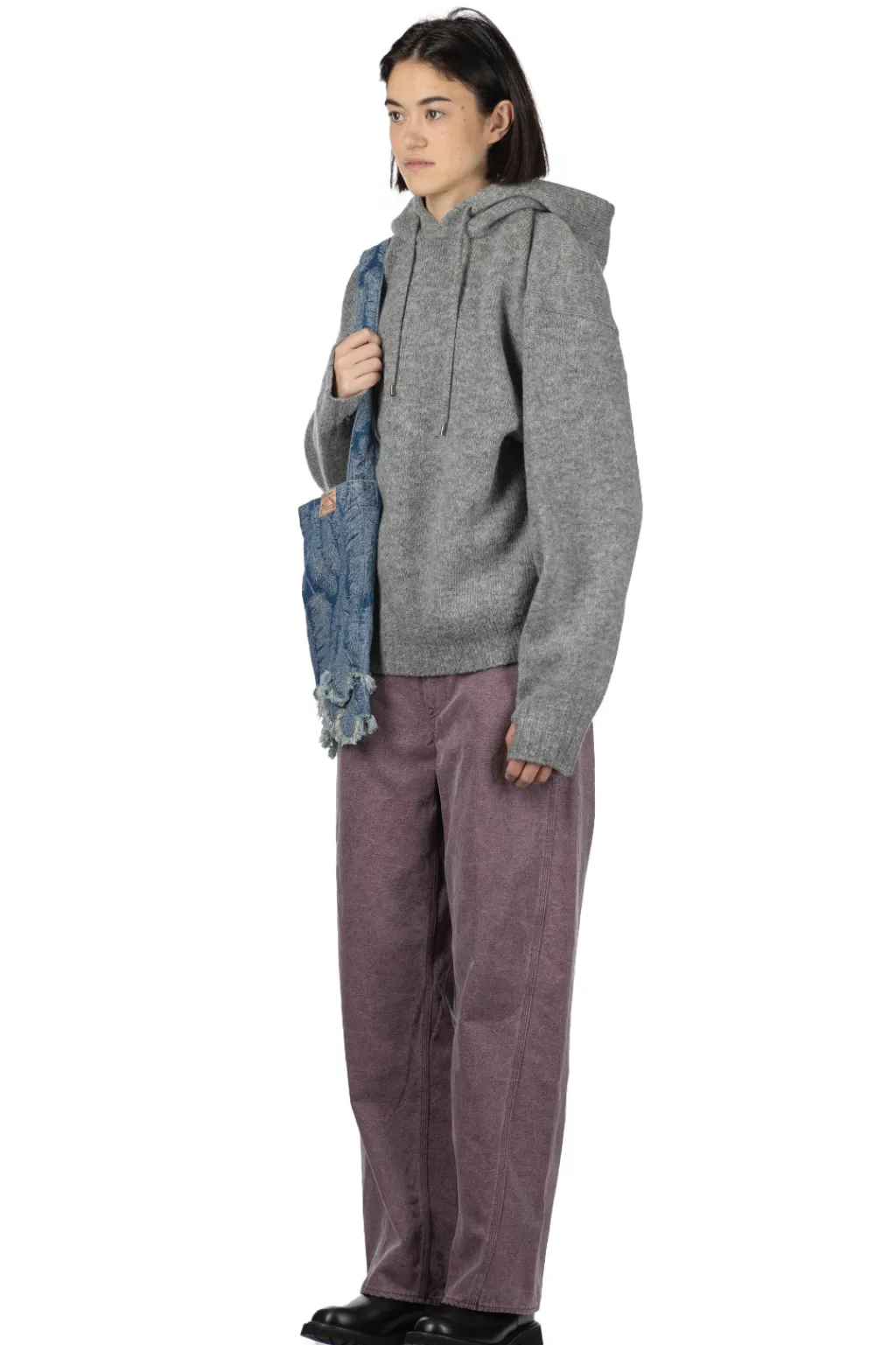 Outlet Kapital 5G Wool Hood Sweater (SPEAKEASY Embroidery) - Grey